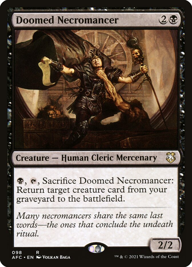 Doomed Necromancer 98/62 (Commander: Adventures in the Forgotten Realms)  | Good Games Morley