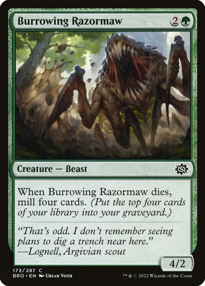 Burrowing Razormaw 173/287 (The Brothers' War)  - Foil | Good Games Morley