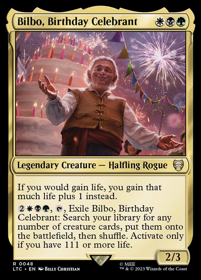Bilbo, Birthday Celebrant 48 (Commander: The Lord of the Rings: Tales of Middle-earth)  | Good Games Morley