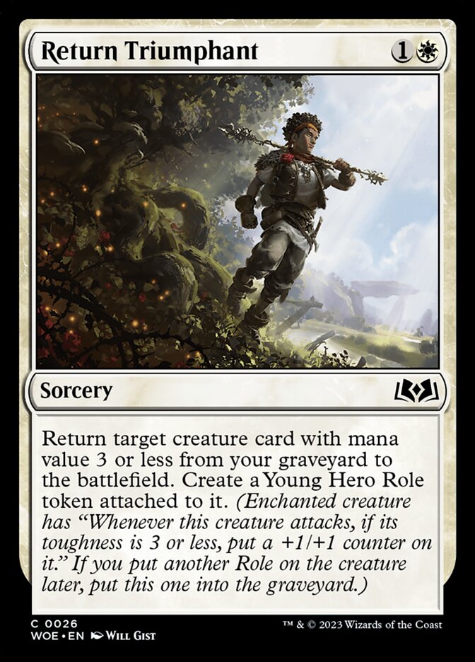 Return Triumphant 26/276 (Wilds of Eldraine)  - Foil | Good Games Morley