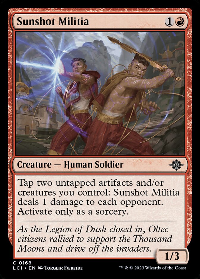 Sunshot Militia 168/291 (The Lost Caverns of Ixalan)  - Foil | Good Games Morley