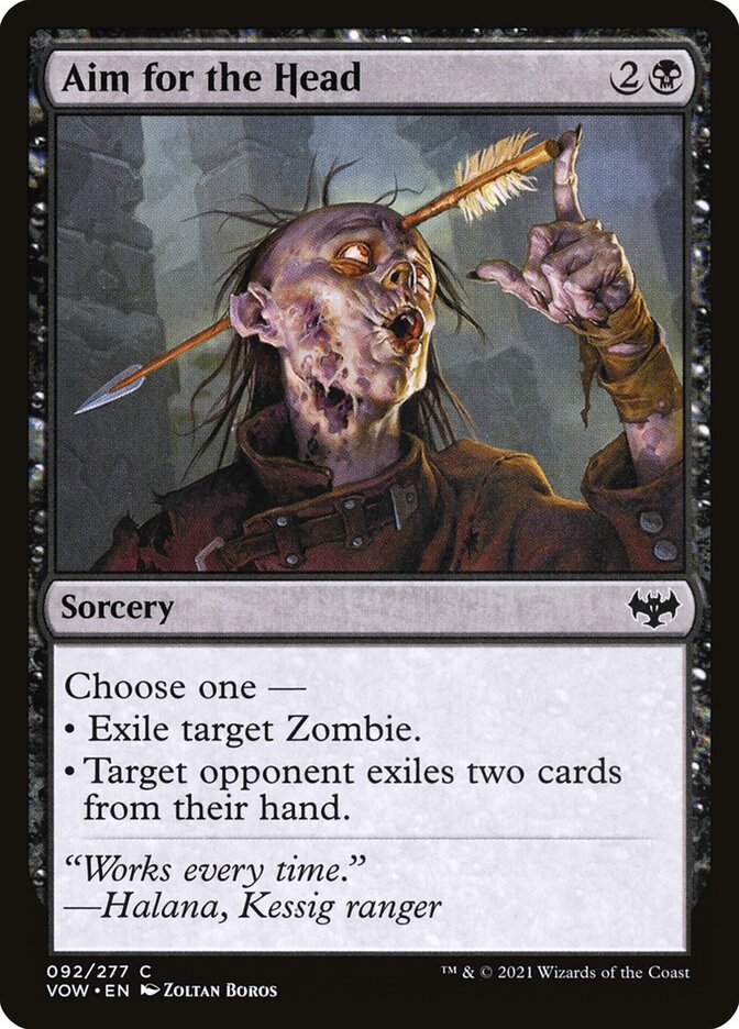 Aim for the Head 92/277 (Innistrad: Crimson Vow)  - Foil | Good Games Morley