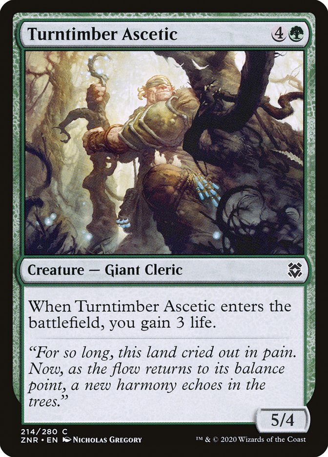 Turntimber Ascetic 214/280 (Zendikar Rising)  | Good Games Morley