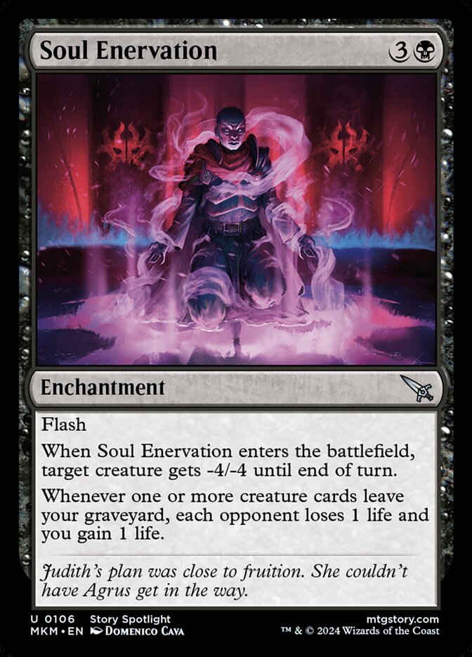 Soul Enervation 106/286 (Murders at Karlov Manor)  - Foil | Good Games Morley