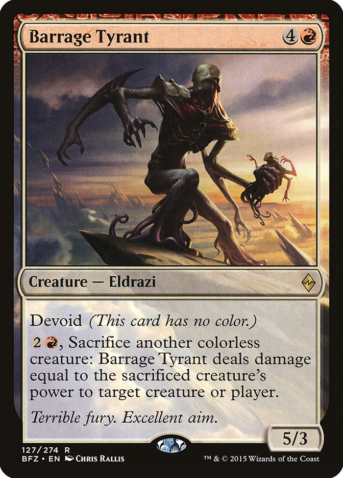 Barrage Tyrant 127 (Battle for Zendikar)  - Foil | Good Games Morley
