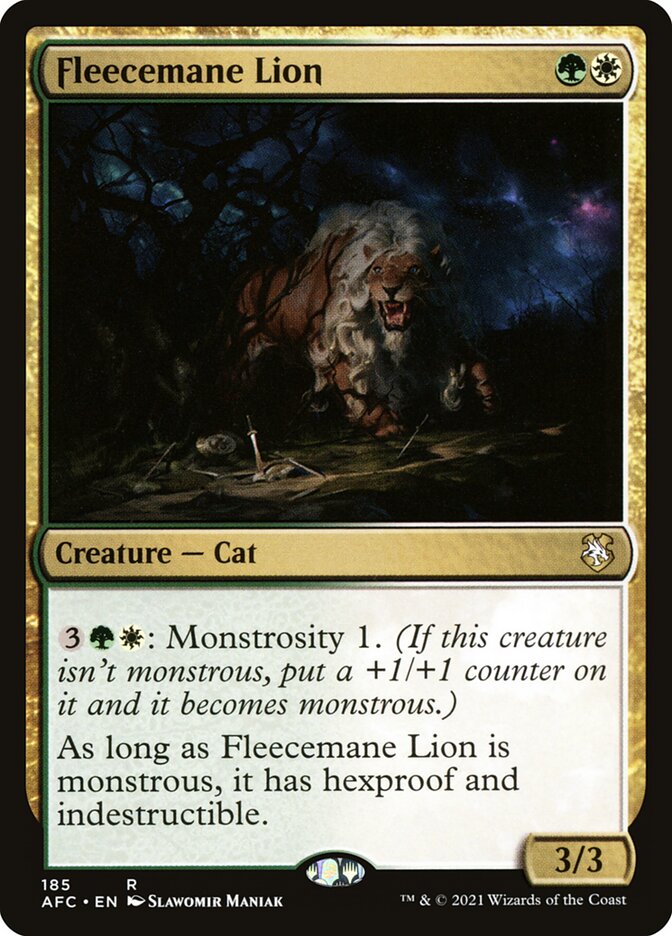Fleecemane Lion 185/62 (Commander: Adventures in the Forgotten Realms)  | Good Games Morley