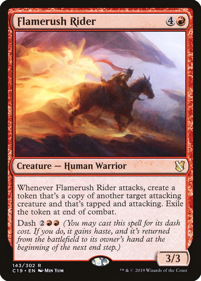 Flamerush Rider 143/302 (Commander 2019)  | Good Games Morley
