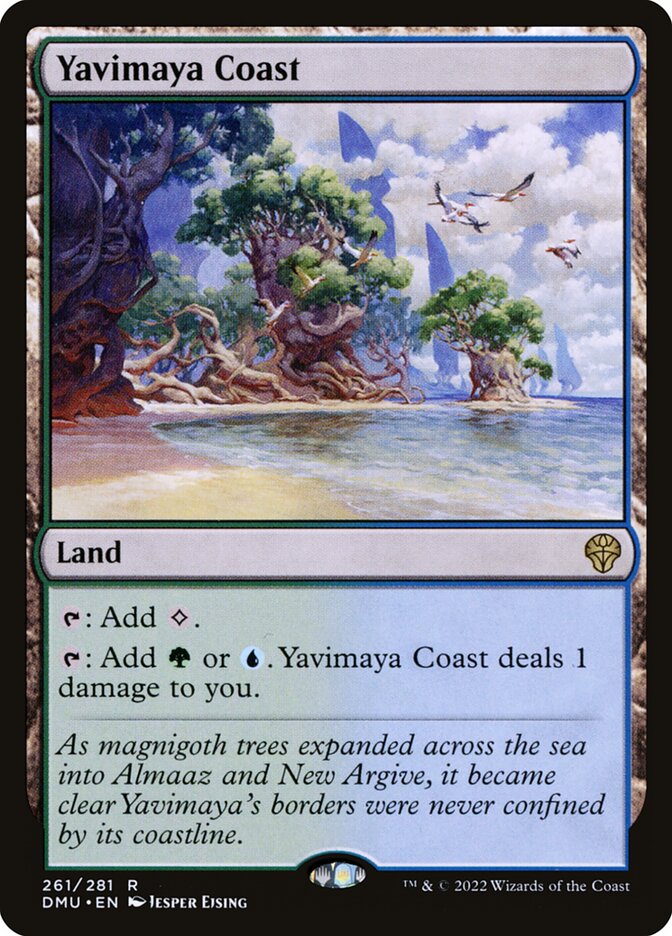 Yavimaya Coast 261 (Dominaria United)  - Foil | Good Games Morley