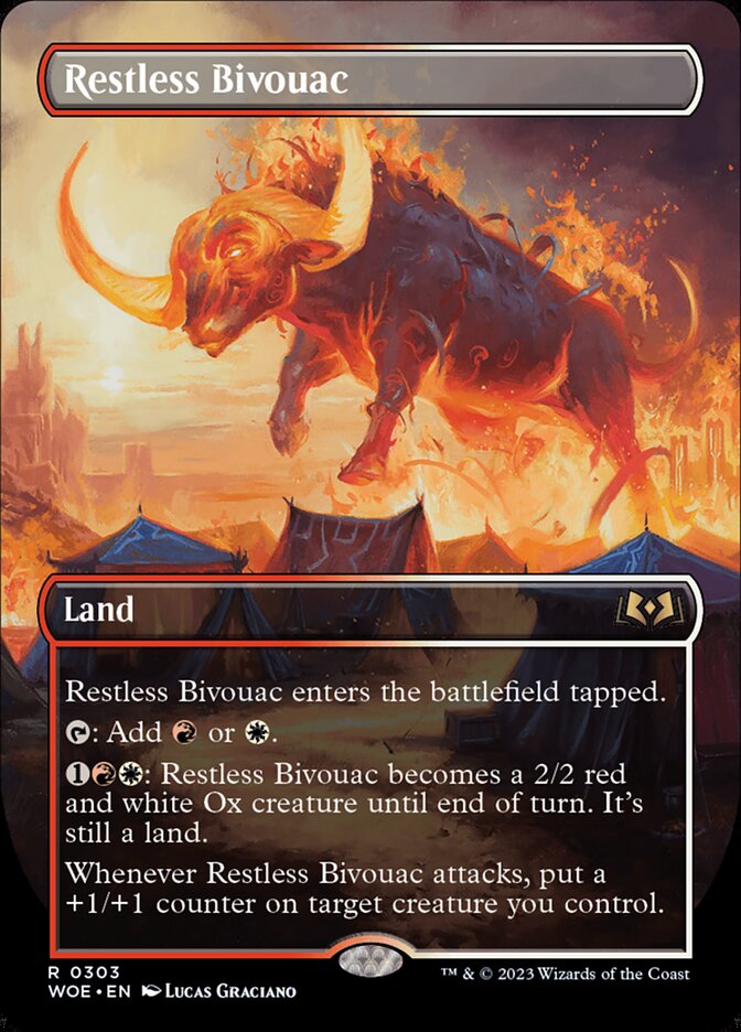 Restless Bivouac 303/276 (Wilds of Eldraine)  - Borderless Foil | Good Games Morley