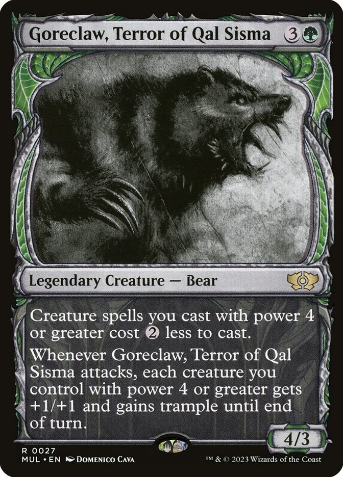 Goreclaw, Terror of Qal Sisma 27 (March of the Machine: Multiverse Legends)  - Showcase Foil | Good Games Morley