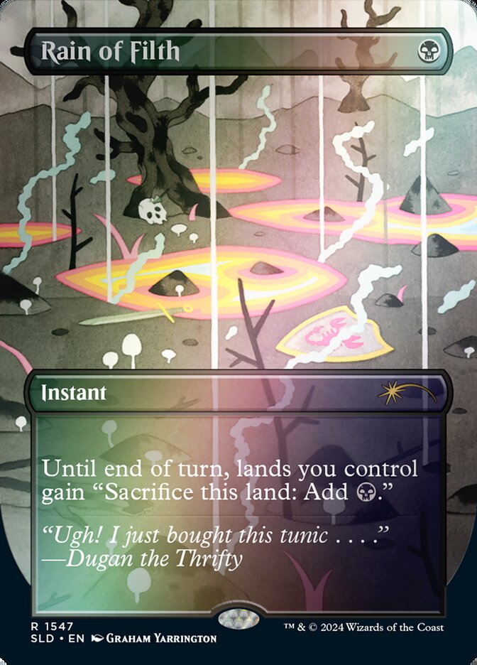Rain of Filth 1547 (Secret Lair Drop Series)  - Borderless Rainbow Foil | Good Games Morley