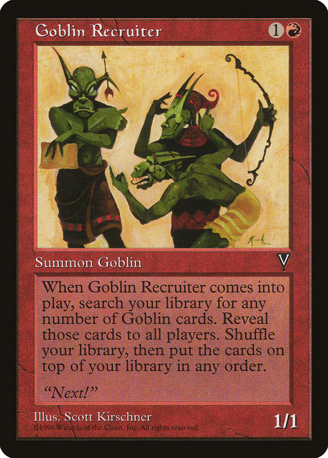 Goblin Recruiter 80/167 (Visions)  | Good Games Morley