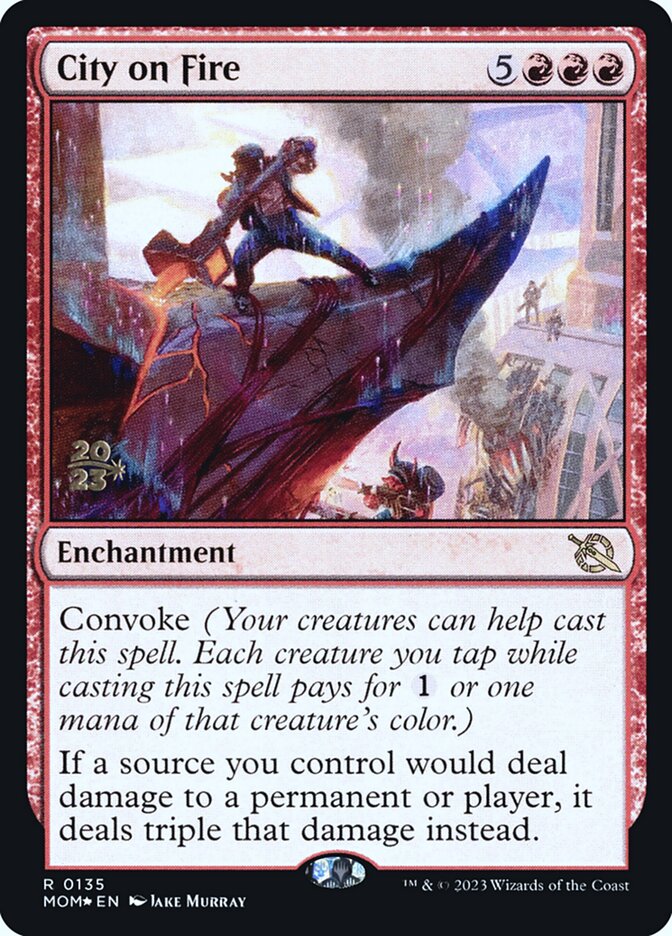City on Fire 135s/162 (Prerelease Cards)  - Foil | Good Games Morley