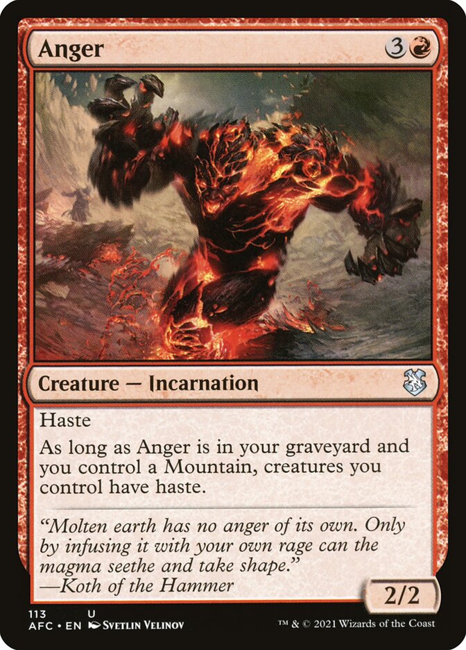 Anger 113/62 (Commander: Adventures in the Forgotten Realms)  | Good Games Morley