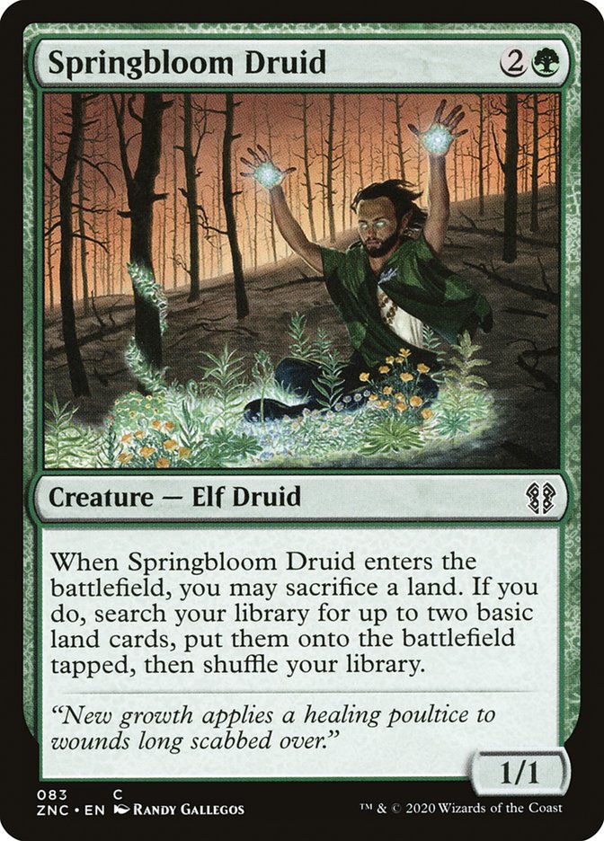 Springbloom Druid 83/142 (Commander: Zendikar Rising)  | Good Games Morley