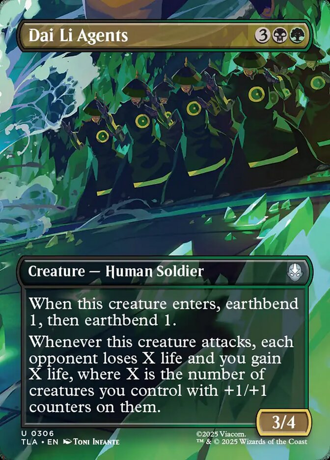 Dai Li Agents 306 (Avatar: The Last Airbender)  - Borderless Foil | Good Games Morley