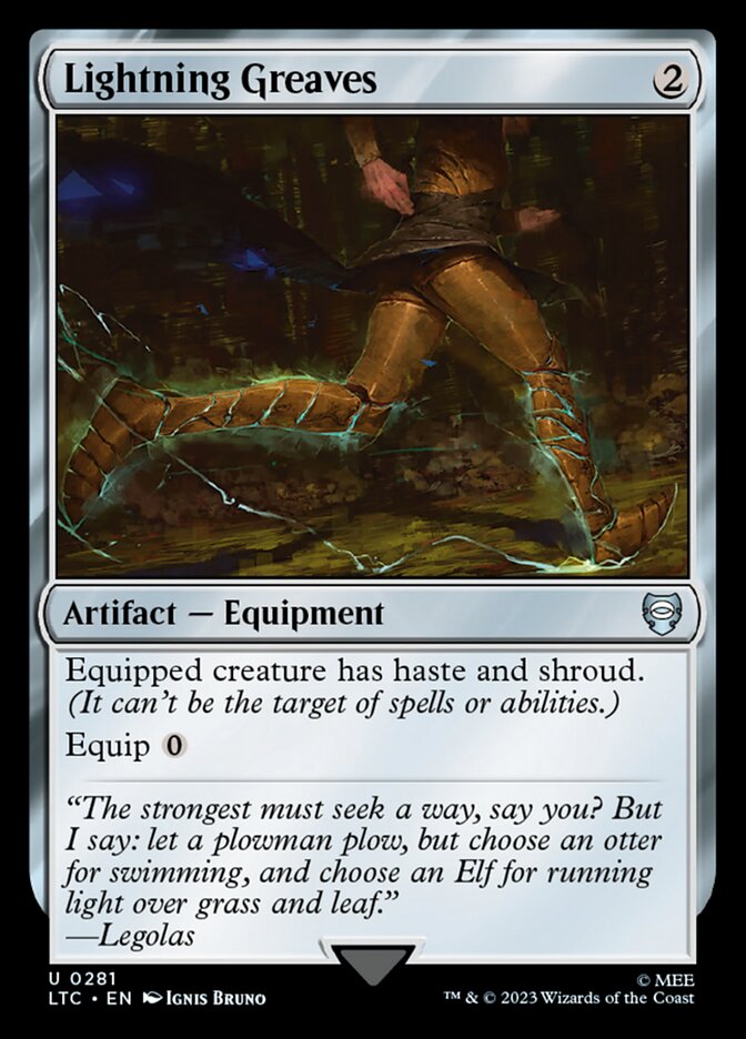 Lightning Greaves 281 (Commander: The Lord of the Rings: Tales of Middle-earth)  | Good Games Morley