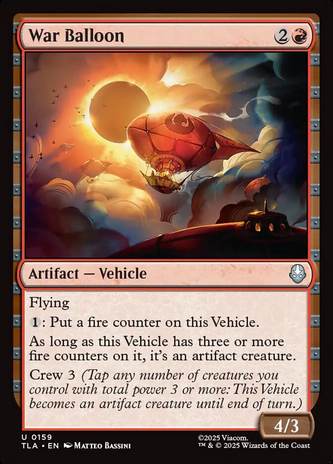 War Balloon 159/286 (Avatar: The Last Airbender)  - Foil | Good Games Morley
