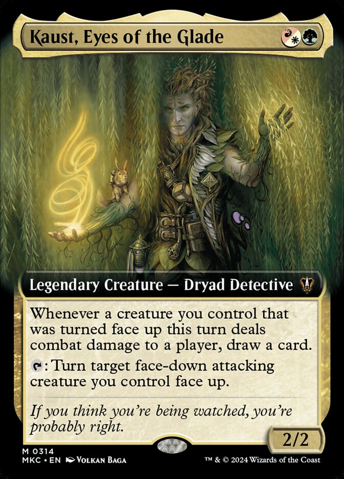 Kaust, Eyes of the Glade 314/311 (Commander: Murders at Karlov Manor)  - Extended Art Foil | Good Games Morley