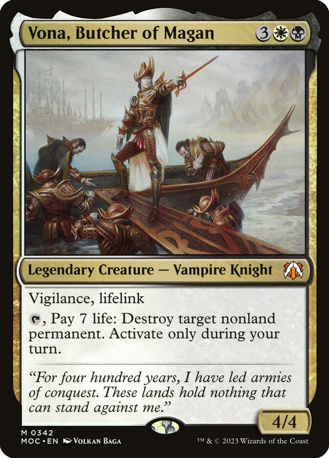 Vona, Butcher of Magan 342/444 (Commander: March of the Machine)  | Good Games Morley