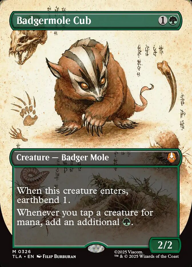 Badgermole Cub  326/286 (Avatar: The Last Airbender)  - Borderless Foil | Good Games Morley