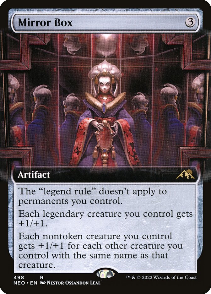 Mirror Box 498/302 (Kamigawa: Neon Dynasty)  - Extended Art Foil | Good Games Morley