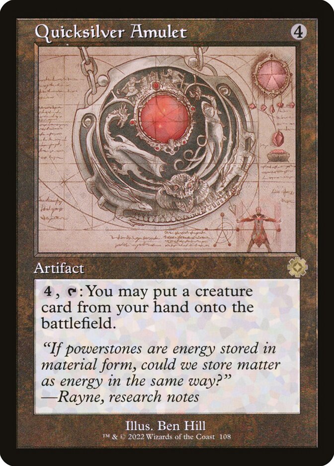 Quicksilver Amulet Schematic 108 (The Brothers' War: Retro Frame Artifacts)  - Foil | Good Games Morley