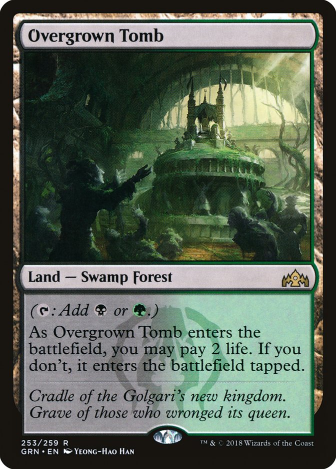 Overgrown Tomb 253/259 (Guilds of Ravnica)  - Foil | Good Games Morley
