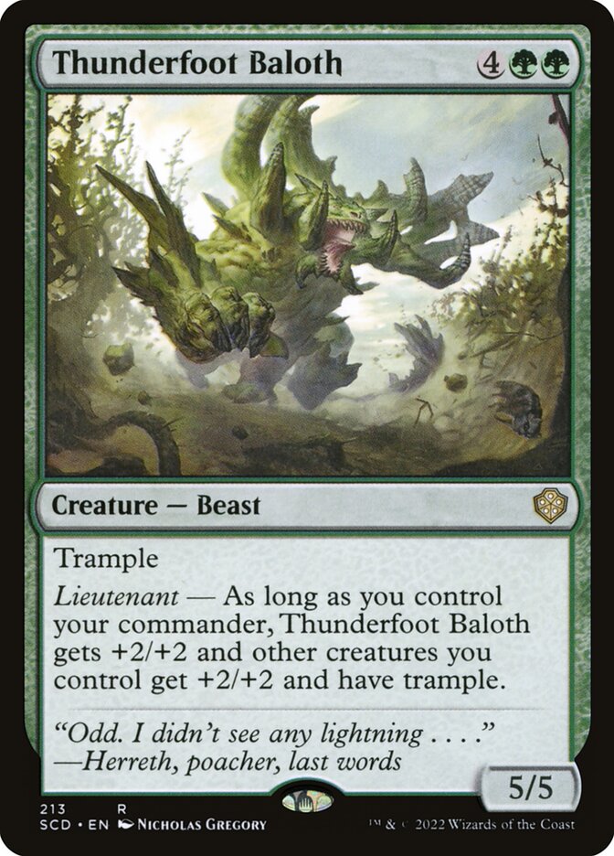 Thunderfoot Baloth 213/352 (Starter Commander Decks)  | Good Games Morley