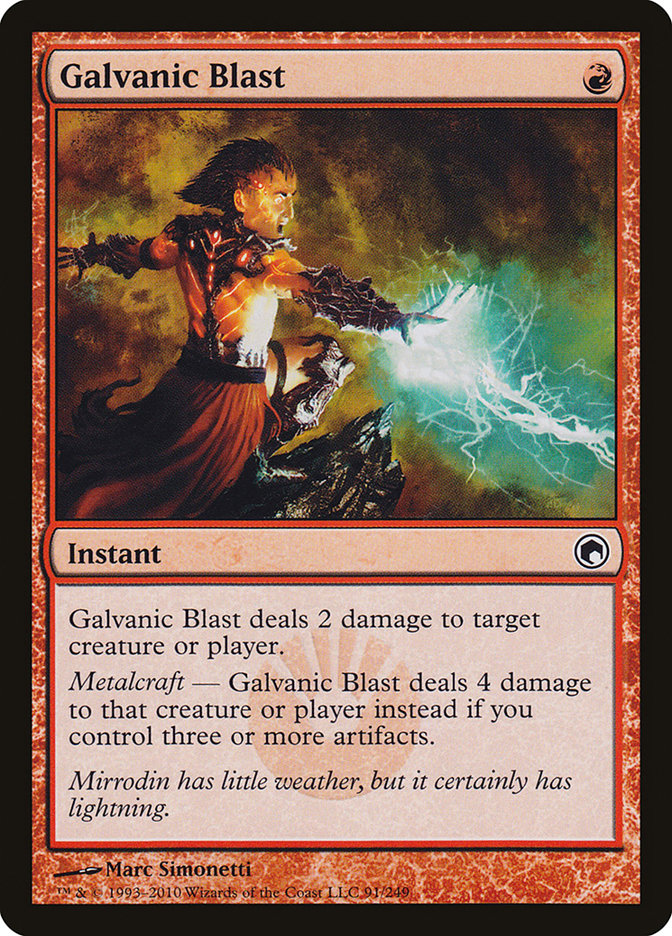 Galvanic Blast 91/249 (Scars of Mirrodin)  | Good Games Morley