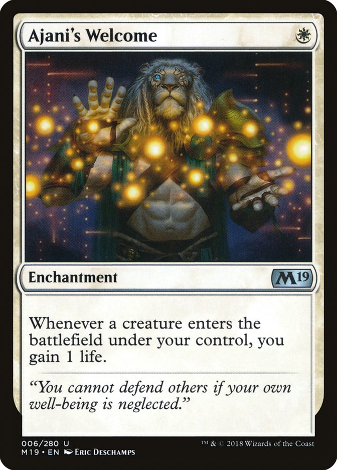 Ajani's Welcome 6 (Core Set 2019)  | Good Games Morley