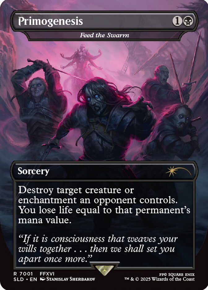 Primogenesis // Feed the Swarm 7001 (Secret Lair Drop Series)  - Borderless Rainbow Foil | Good Games Morley