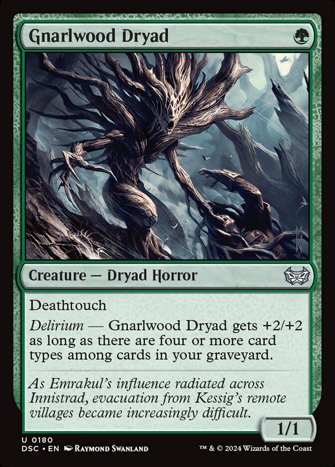 Gnarlwood Dryad 180/40 (Commander: Duskmourn: House of Horror)  | Good Games Morley