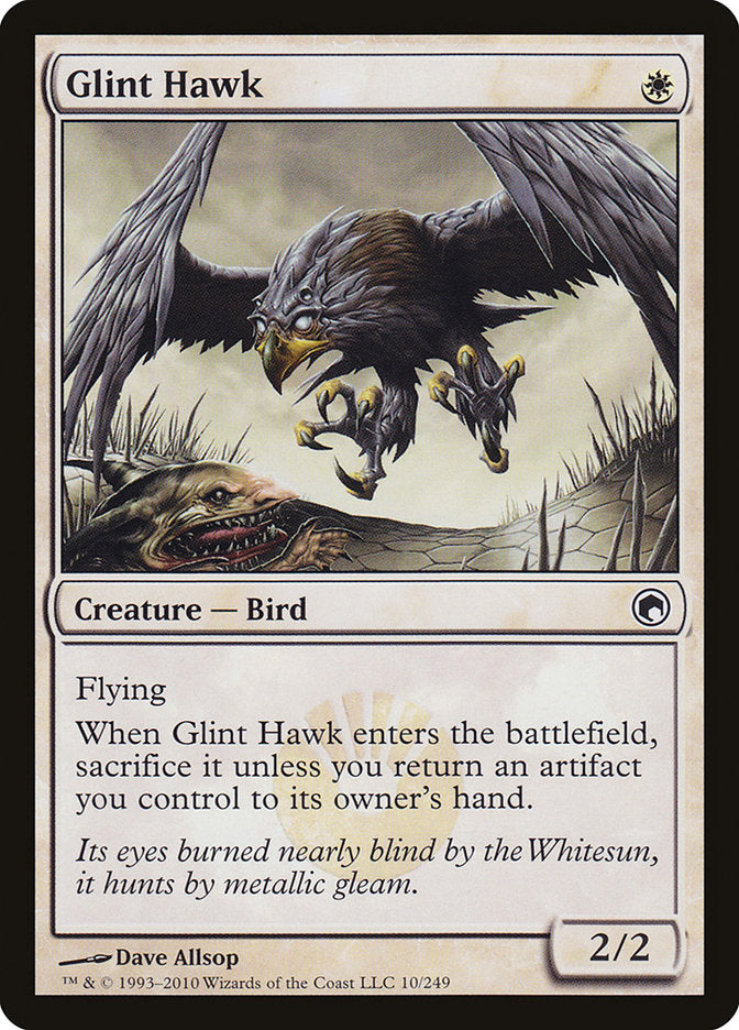 Glint Hawk 10 (Scars of Mirrodin)  - Foil | Good Games Morley