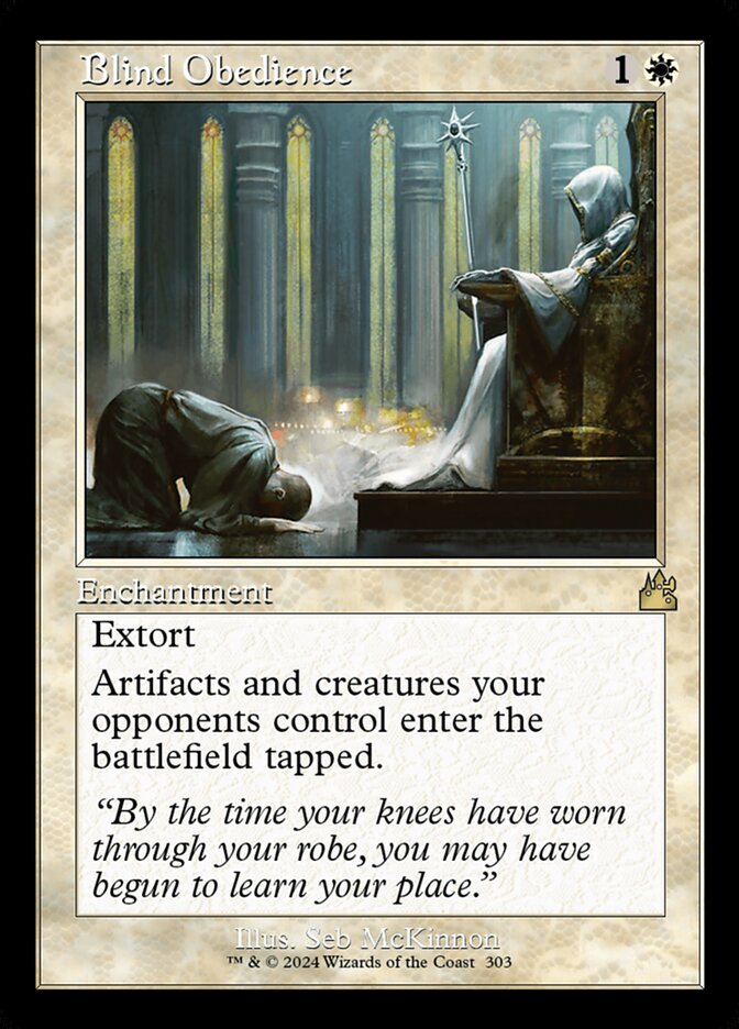 Blind Obedience 303/291 (Ravnica Remastered)  - Retro | Good Games Morley