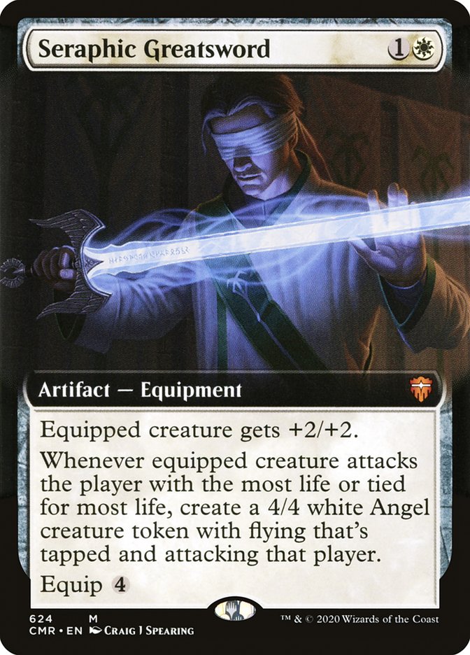 Seraphic Greatsword 624 (Commander Legends)  - Extended Art Foil | Good Games Morley