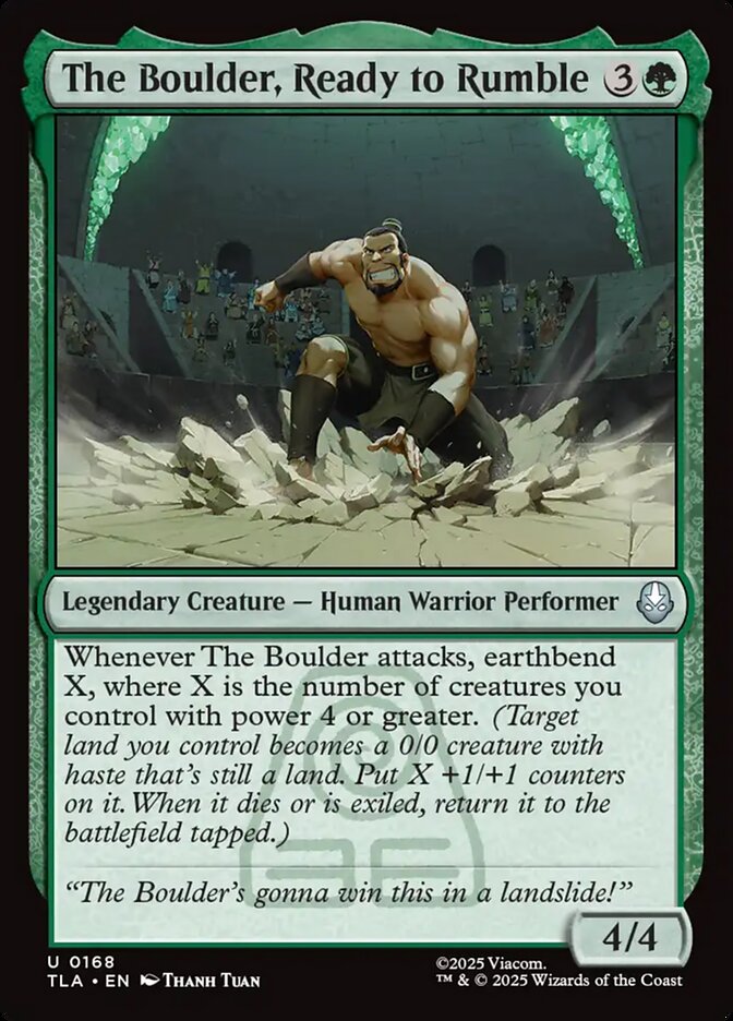 The Boulder, Ready to Rumble 168 (Avatar: The Last Airbender)  - Foil | Good Games Morley