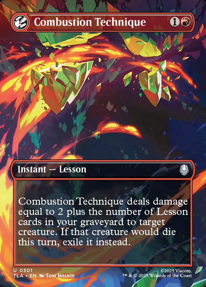 Combustion Technique  301/286 (Avatar: The Last Airbender)  - Borderless Foil | Good Games Morley