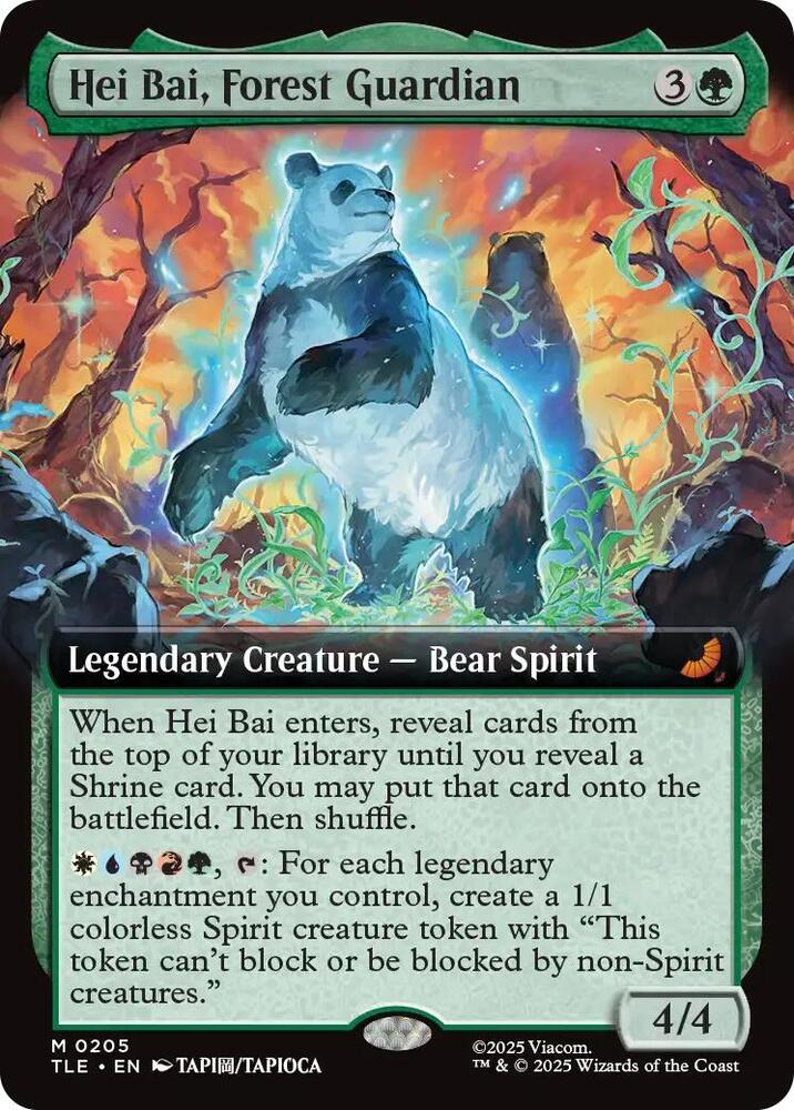 Hei Bai, Forest Guardian 205/317 (Avatar: The Last Airbender: Eternal-Legal)  - Extended Art Foil | Good Games Morley