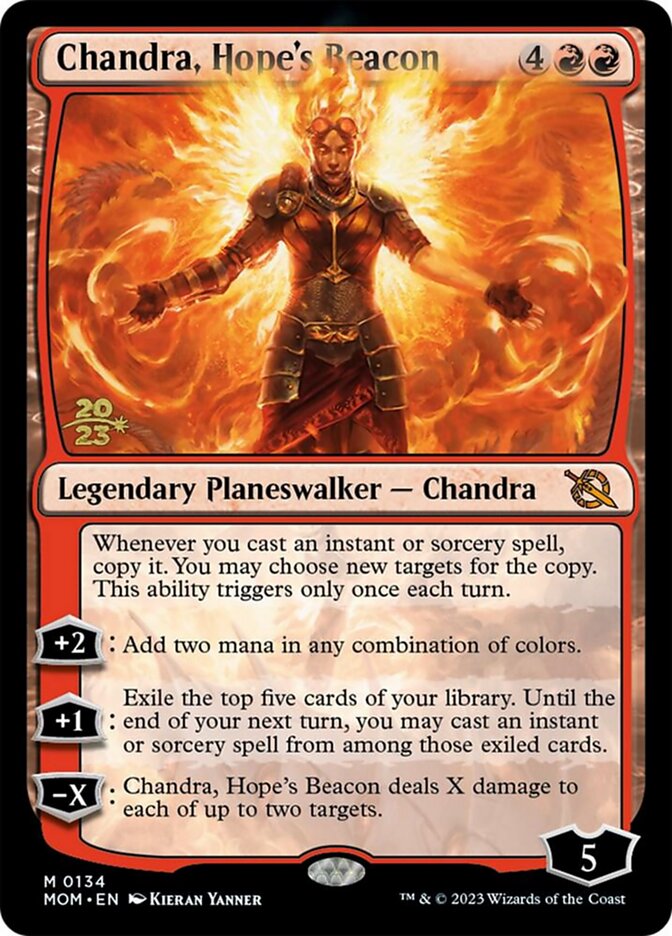 Chandra, Hope's Beacon 134s/162 (Prerelease Cards)  - Foil | Good Games Morley
