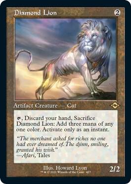 Diamond Lion Retro Frame Foil Etched 427 (Modern Horizons 2)  - Foil | Good Games Morley