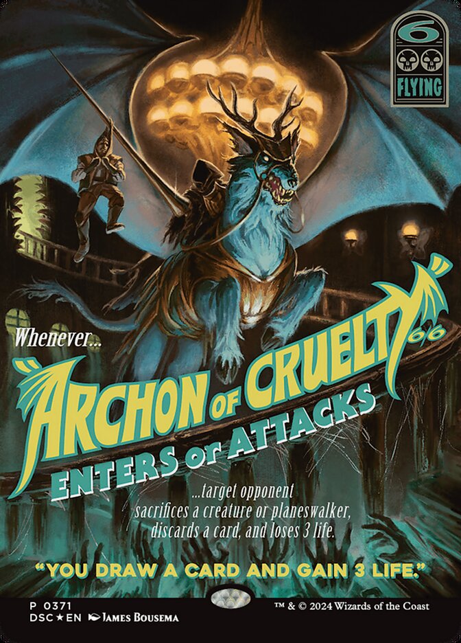 Archon of Cruelty 371 (Commander: Duskmourn: House of Horror)  - Showcase Foil | Good Games Morley