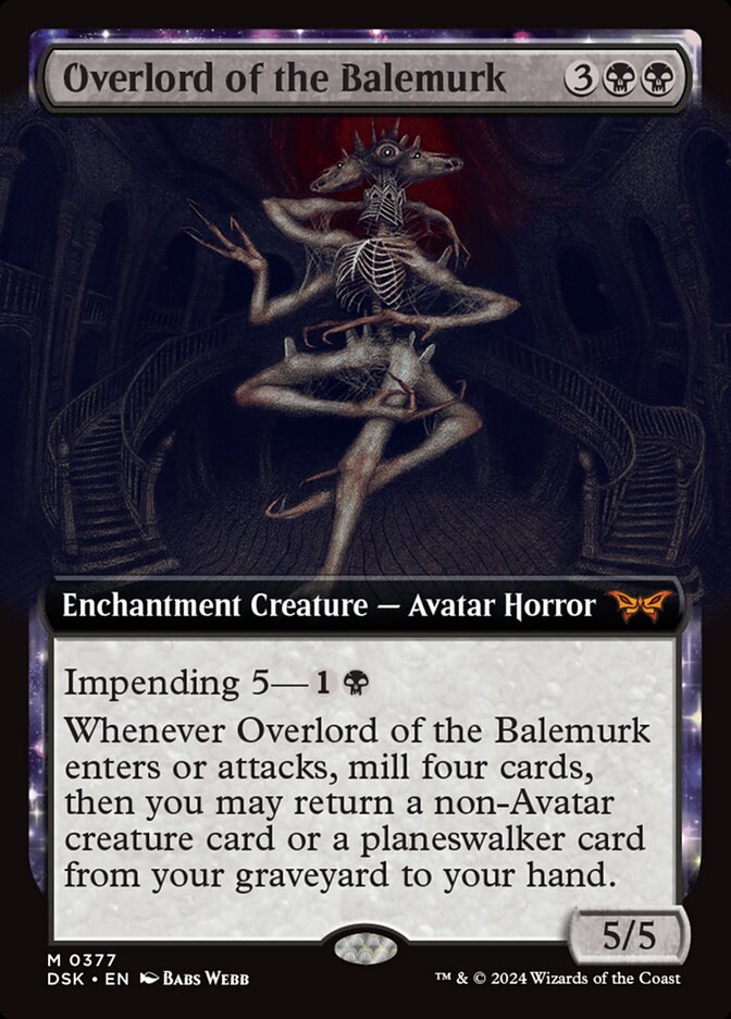 Overlord of the Balemurk 377 (Duskmourn: House of Horror)  - Extended Art Foil | Good Games Morley