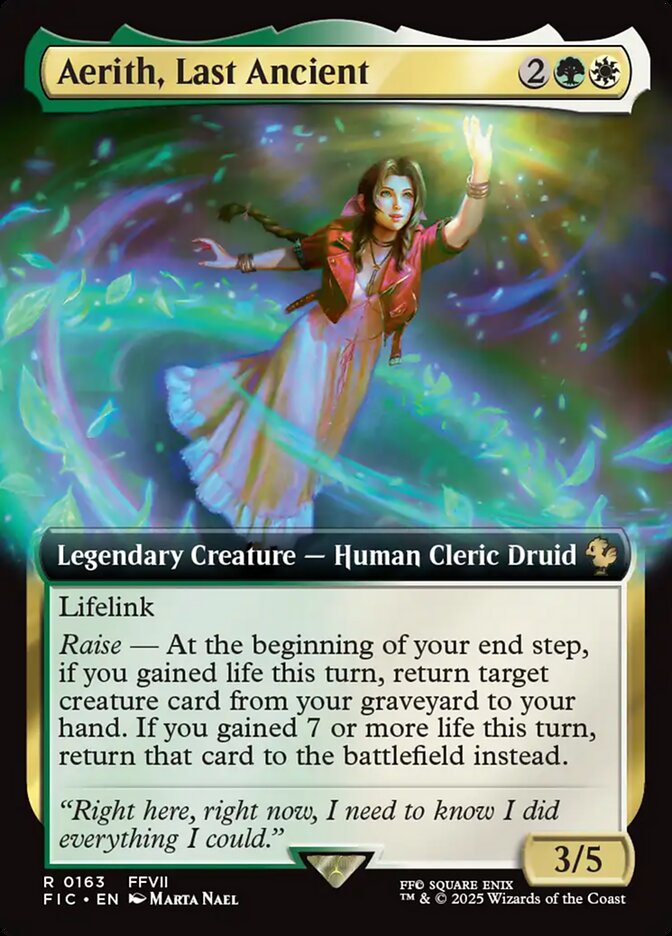 Aerith, Last Ancient 163 (Commander: FINAL FANTASY)  - Extended Art Foil | Good Games Morley