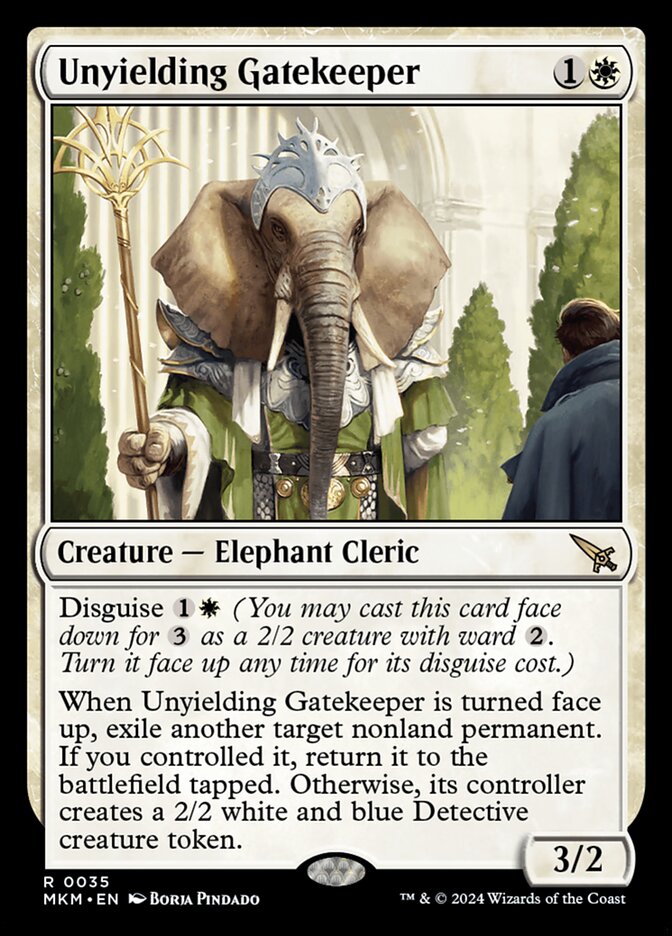 Unyielding Gatekeeper 35/286 (Murders at Karlov Manor)  - Foil | Good Games Morley