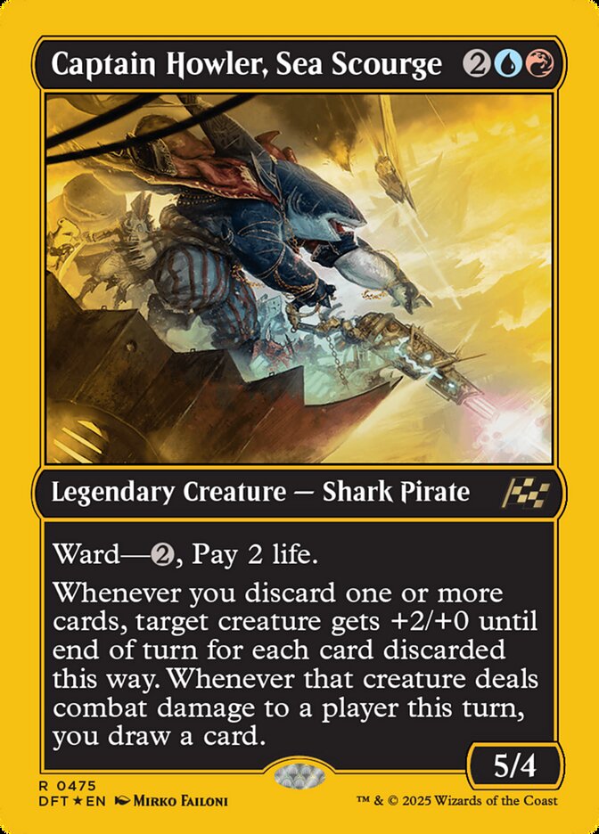 Captain Howler, Sea Scourge 475/291 (Aetherdrift)  - First-Place Foil | Good Games Morley