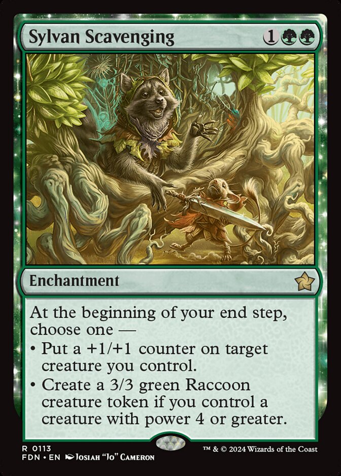 Sylvan Scavenging 113 (Foundations)  - Foil | Good Games Morley