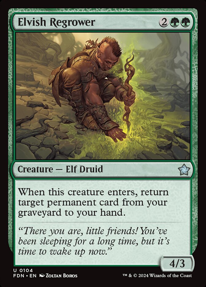 Elvish Regrower 104/291 (Foundations)  | Good Games Morley