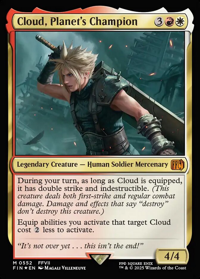 Cloud, Planet's Champion 552/309 (FINAL FANTASY)  - Foil | Good Games Morley