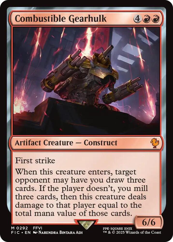 Combustible Gearhulk  292 (Commander: FINAL FANTASY)  - Surge Foil | Good Games Morley
